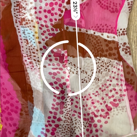 Diane Avon Furstenberg Silk Ruffle top sleeveless multi color - Picture 10 of 11